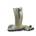 Waterproof  Rubber Boots With PVC Fabric At Top Ykk Side Zipper